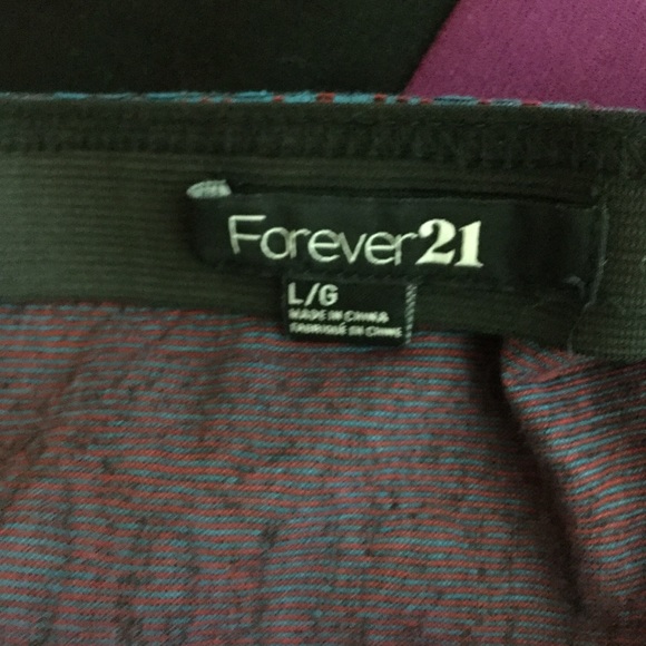 🌺3/$20🌺 Forever 21 black/teal/red mini skirt - Picture 3 of 3